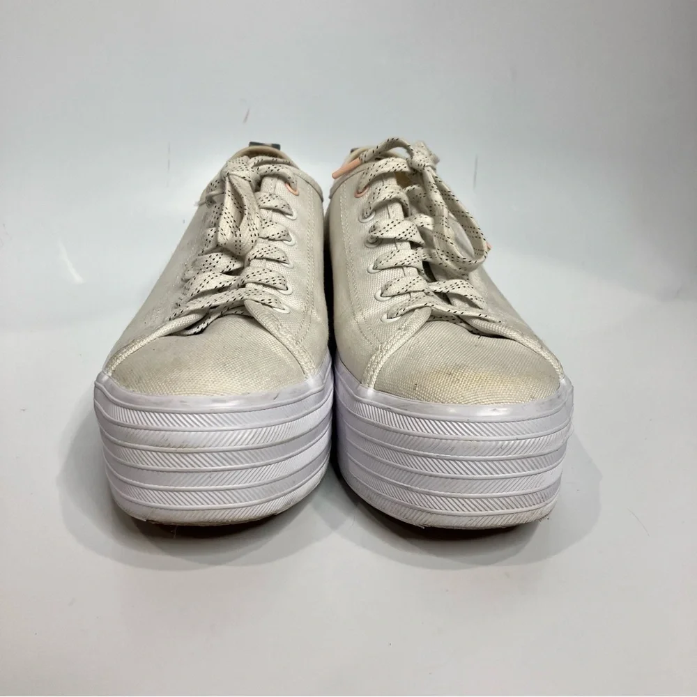 Keds Triple Up white canvas platform Sneakers size‎ 8.5